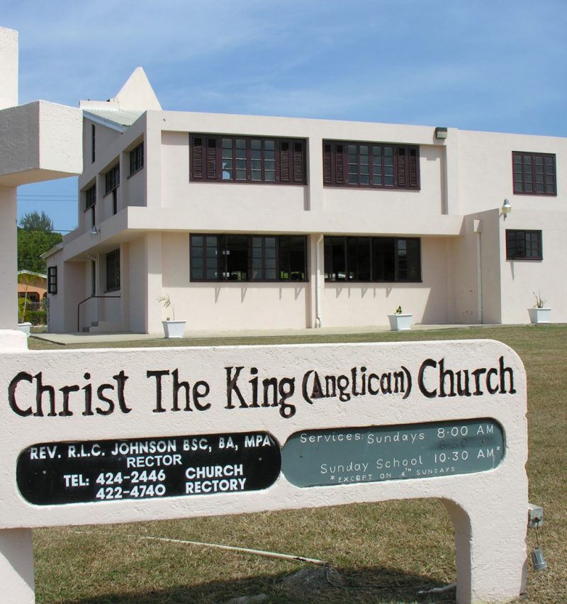 Church with sign